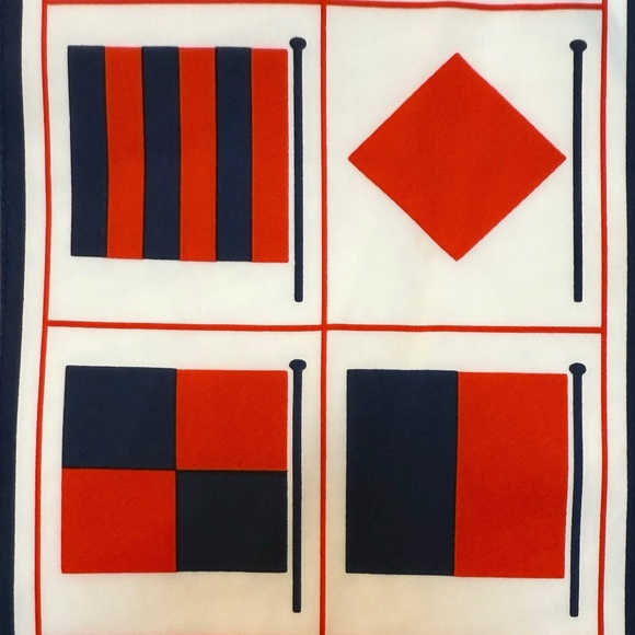 Vintage Vera Neumann Nautical Signal Flag Scarf - Picture 7 of 7